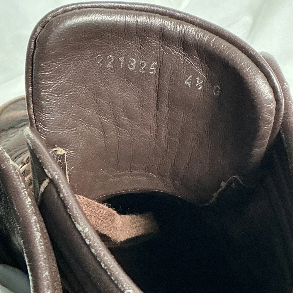 Gucci Brown GG Supreme Monogram Web Stripe High Top Sneakers 221825 Size 4.5G